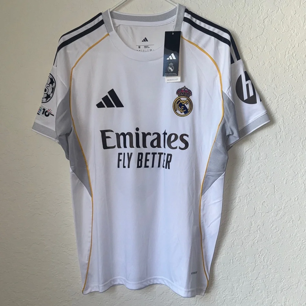 ✅NWT Men Adidas Real Madrid Mbappe Soccer Jersey